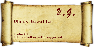 Uhrik Gizella névjegykártya