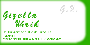 gizella uhrik business card